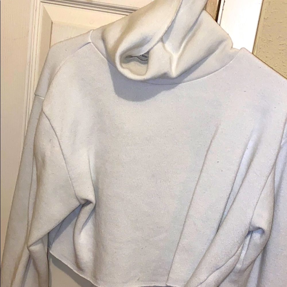 White cropped sweater